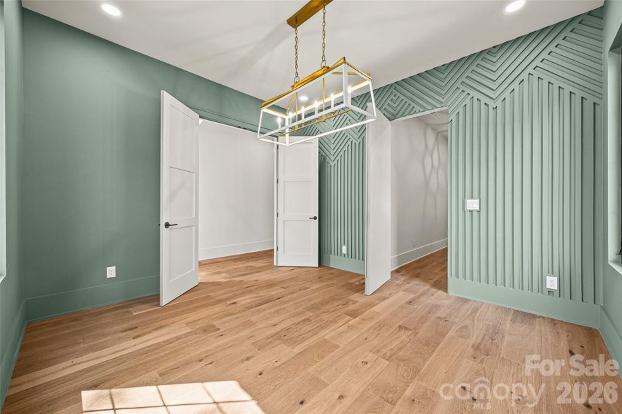 Hidden door entry to butler pantry