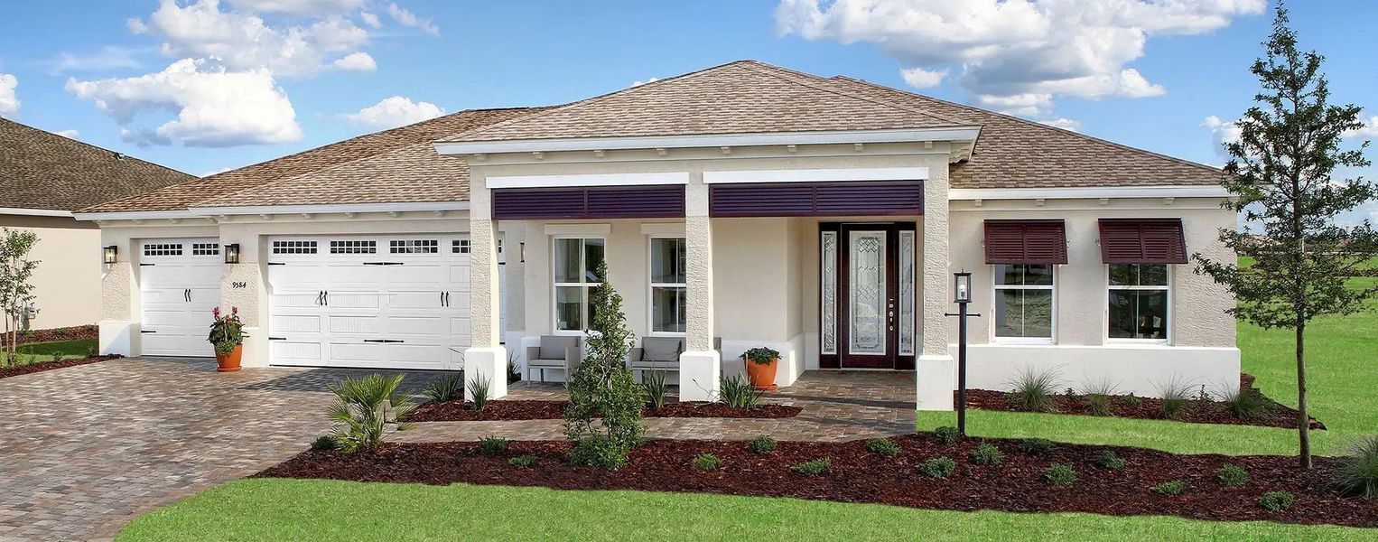 Representative exterior photo of a completed home built from the Longleaf Ridge - Arlington by Colen Built Development, LLC in On Top of the World Communities, Ocala, FL (Image 8). Representative exterior photo of a completed home built from the Longleaf Ridge - Arlington by Colen Built Development, LLC in On Top of the World Communities, Ocala, FL (Image 8).