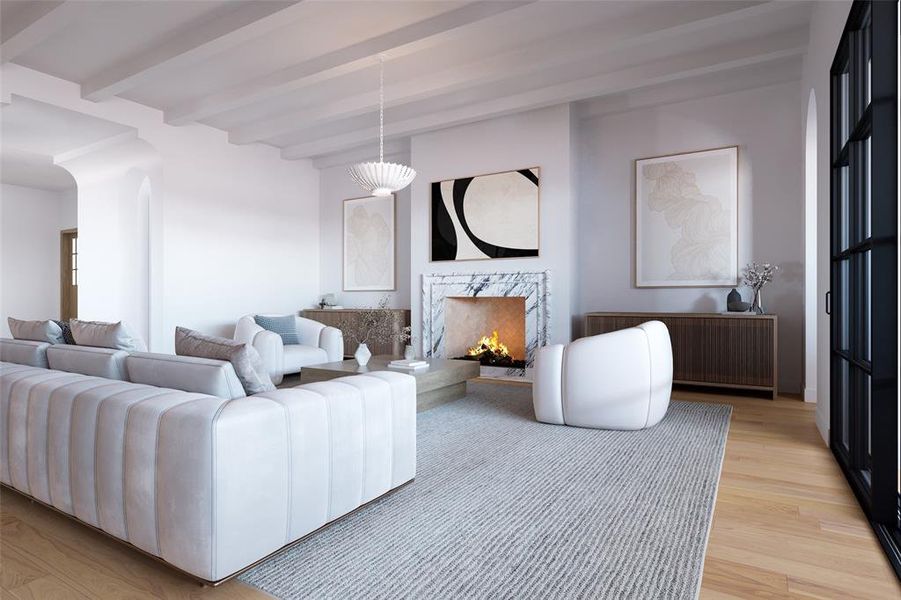 Furnished interior view inside a new home in , Dallas (Image 7).