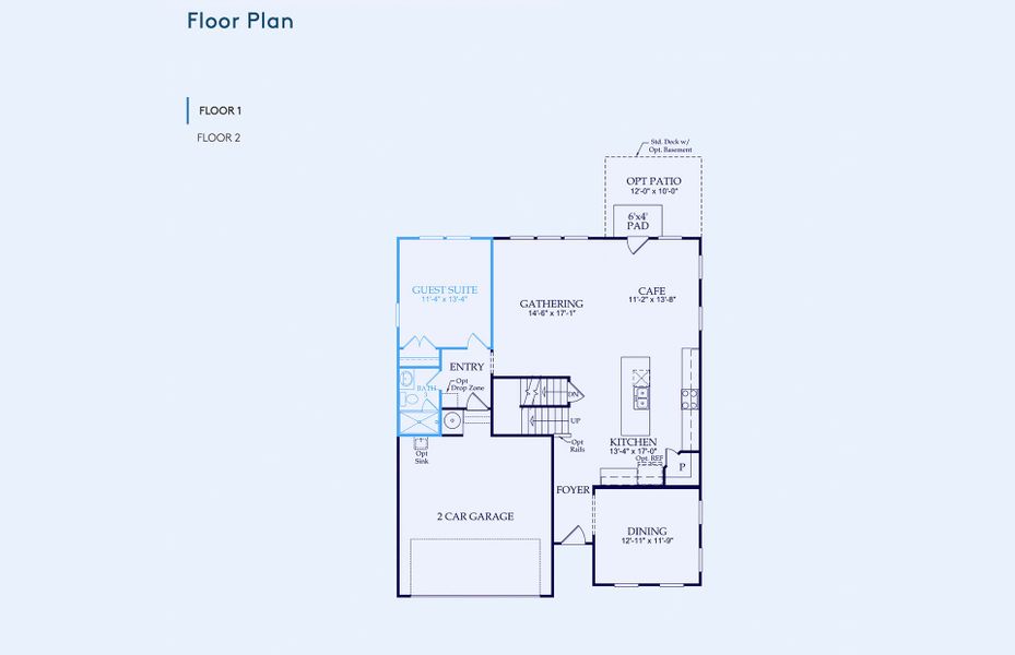 2D floor plan layout of this home in Cannon Run, Concord, NC (Image 6).