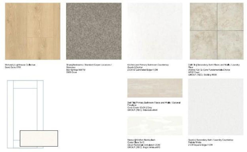 105 South Oak Drive design selections! This home is currently under construction and selections are subject to change.