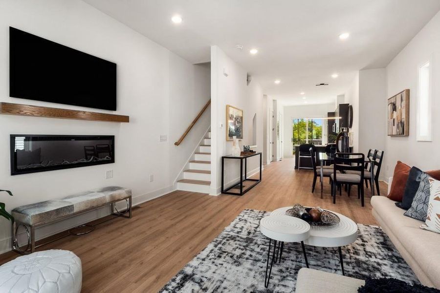 Furnished interior view inside a new home in Pelham Square, Atlanta (Image 8).