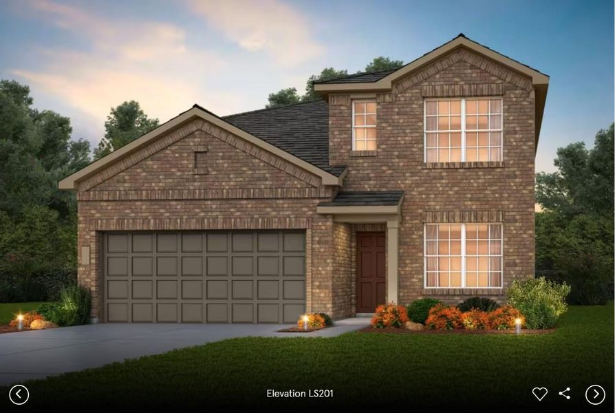 Front exterior- Pulte - Dinero, Elevation LS201 rendering Front exterior- Pulte - Dinero, Elevation LS201 rendering