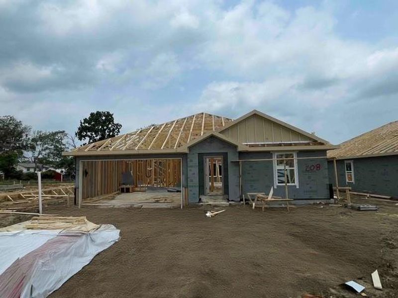In-progress construction of a new home in Whitetail Run, Caldwell, TX (Image 19).