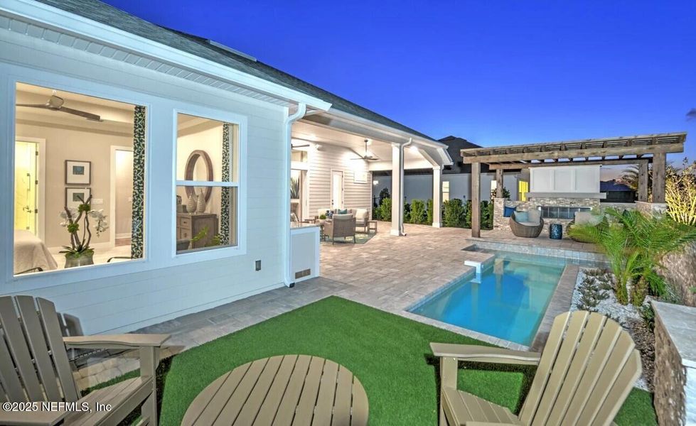 Exterior details and patio area of a home in , Fernandina Beach (Image 1).