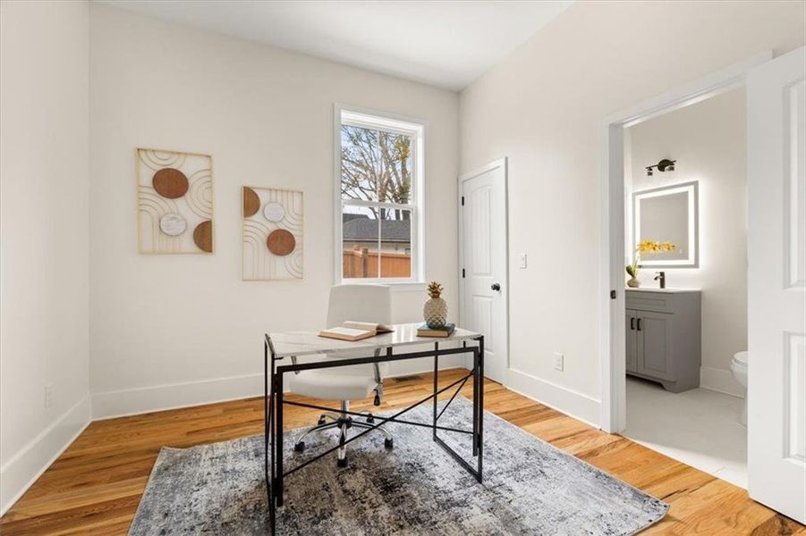 Furnished interior view inside a new home in , Atlanta (Image 18). Furnished interior view inside a new home in , Atlanta (Image 18).