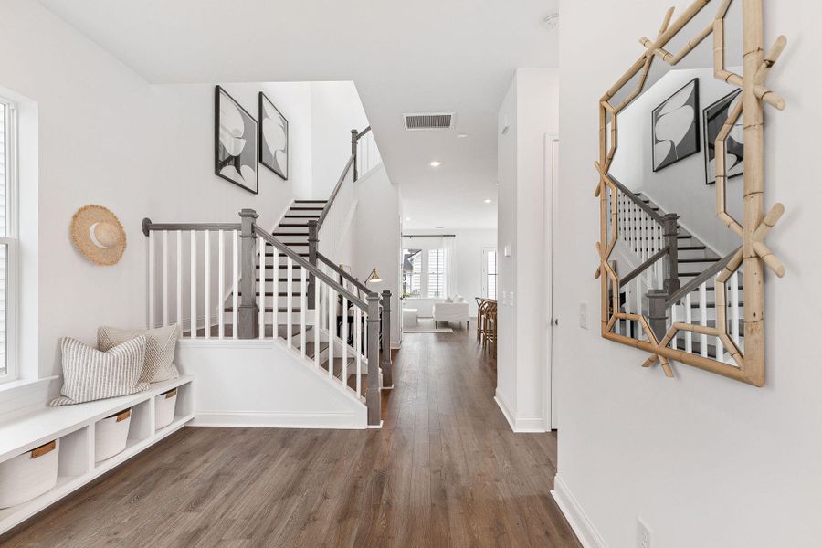 Furnished interior view inside a new home in Sweetgrass at Summers Corner, Summerville (Image 3). Furnished interior view inside a new home in Sweetgrass at Summers Corner, Summerville (Image 3).