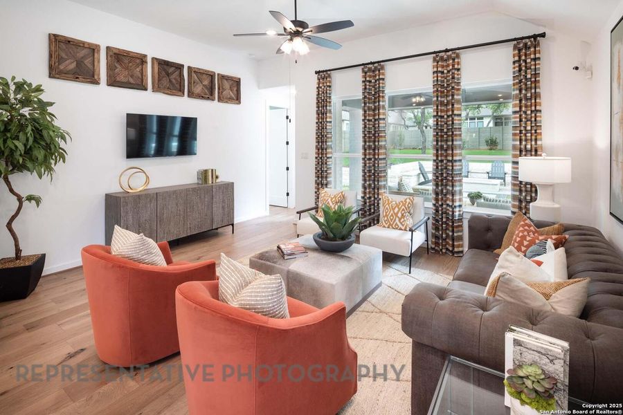 Furnished interior view inside a new home in Davis Ranch: 45ft. lots, San Antonio (Image 33).
