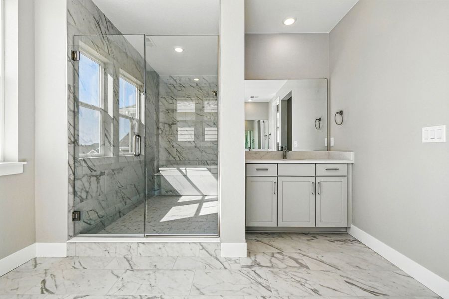 Furnished interior view inside a new home in Trailstone, Arvada (Image 26).