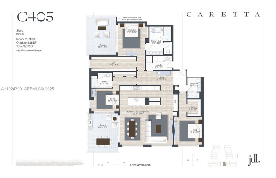 2D floor plan layout of this home in , Juno Beach, FL (Image 4).
