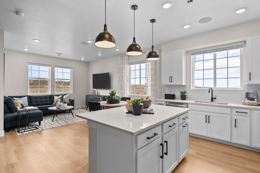 Furnished interior view inside a new home in Trailstone, Arvada (Image 3).