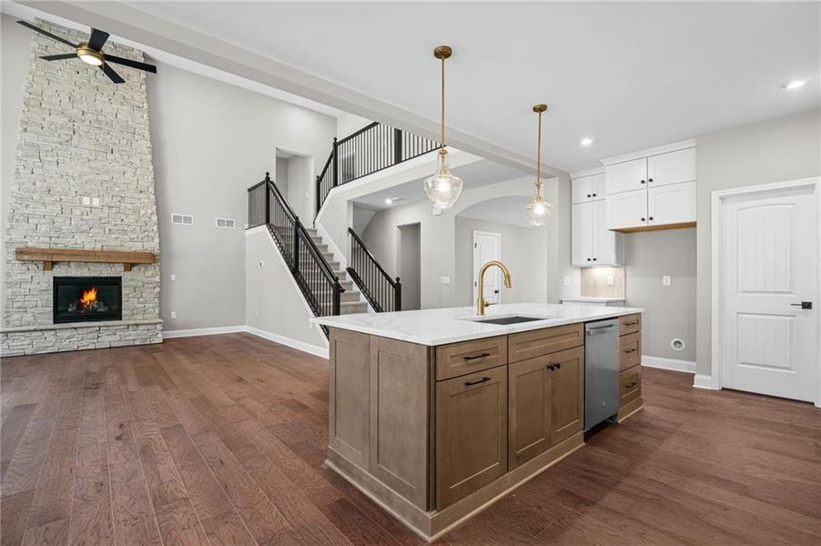 Furnished interior view inside a new home in Governor’s Preserve, Canton (Image 7).
