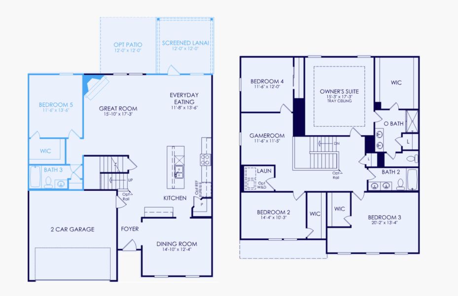 2D floor plan layout of this home in Carriage Estates, Lexington, SC (Image 5).