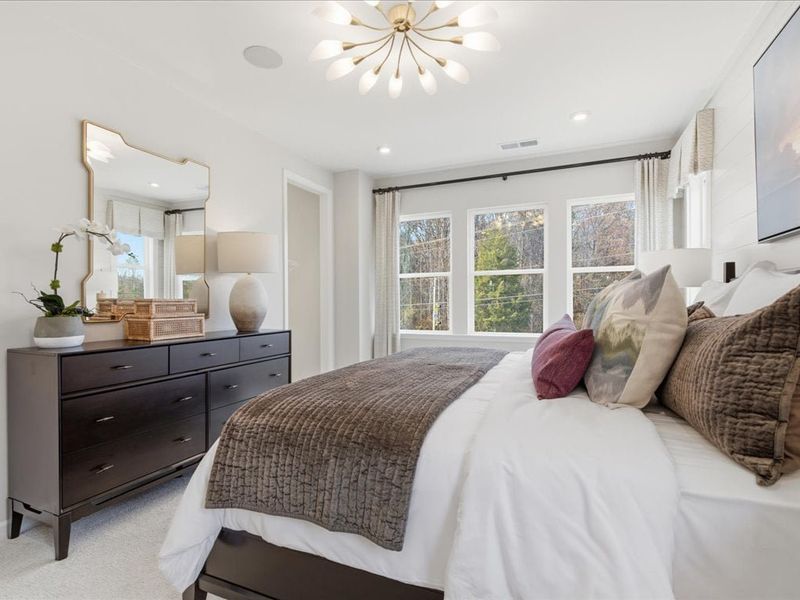 Representative furnished interior of a home built from the Cardinal by Tri Pointe Homes in Ellis Townes, Charlotte (Image 15).