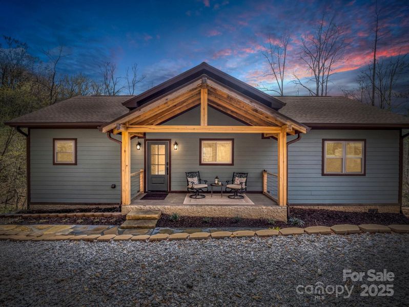 Front exterior of a new home in , Hendersonville, NC, highlighting curb appeal (Image 20).