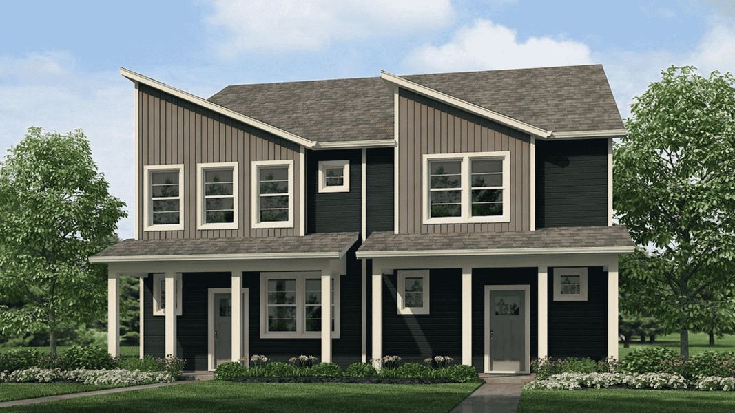 Representative exterior photo of a completed home built from the Muirfield by D.R. Horton in Arcadia, Denver, CO (Image 6). Representative exterior photo of a completed home built from the Muirfield by D.R. Horton in Arcadia, Denver, CO (Image 6).