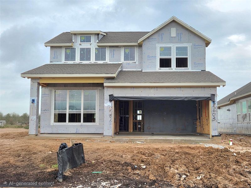 In-progress construction of a new home in Sunterra, Katy, TX (Image 16). In-progress construction of a new home in Sunterra, Katy, TX (Image 16).