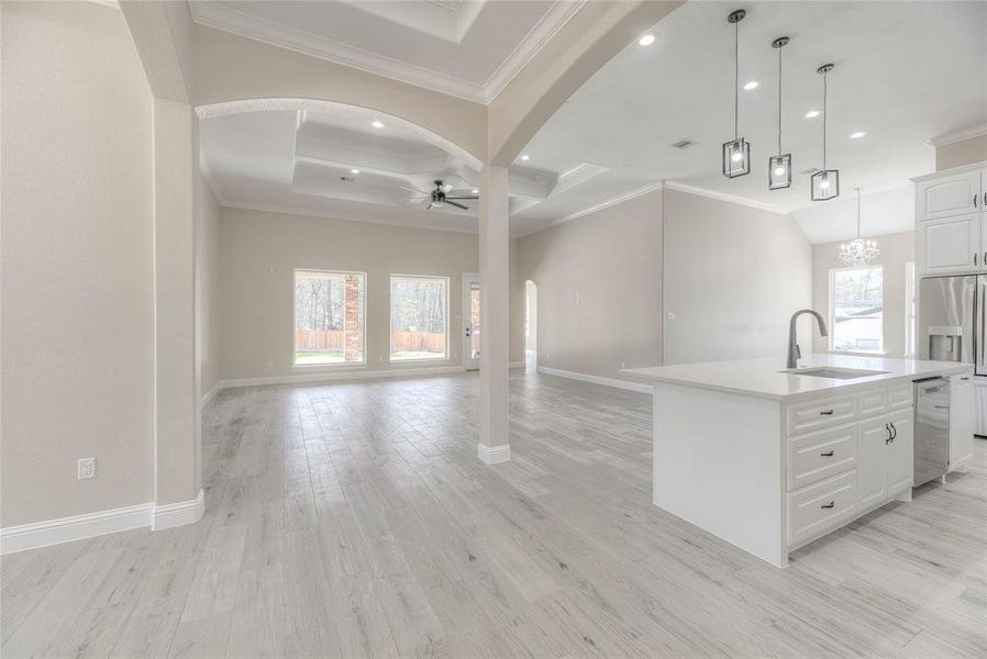 Kitchen and living area