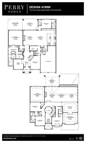 2D floor plan layout of this home in Elyson 70', Katy, TX (Image 5). 2D floor plan layout of this home in Elyson 70', Katy, TX (Image 5).