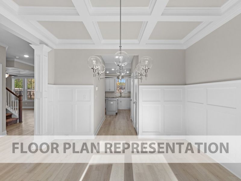 Flex Room to Kitchen View | Bradford II Plan by Ivey Homes