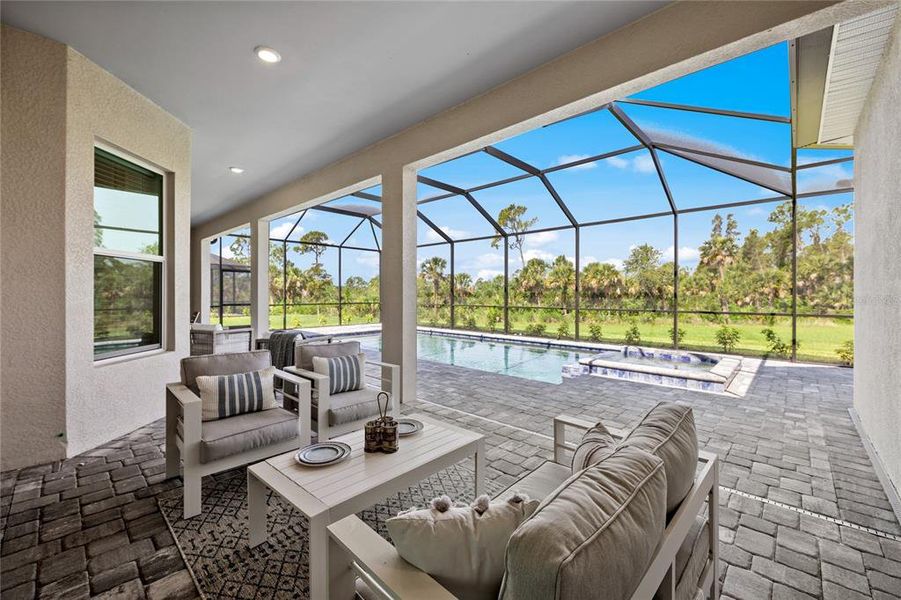 Exterior details and patio area of a home in Calusa Country Club, Lakewood Ranch (Image 23).