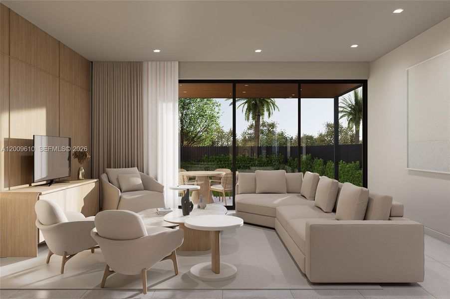 Furnished interior view inside a new home in , Miami (Image 5).