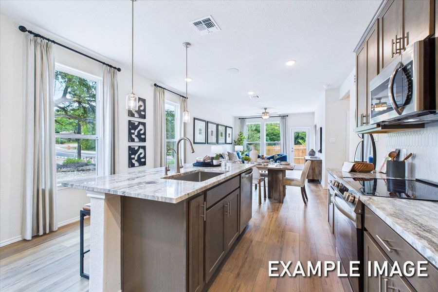 Representative furnished interior of a home built from the The Gillian C by Davidson Homes LLC in Buffalo Way Villas, Houston (Image 7).