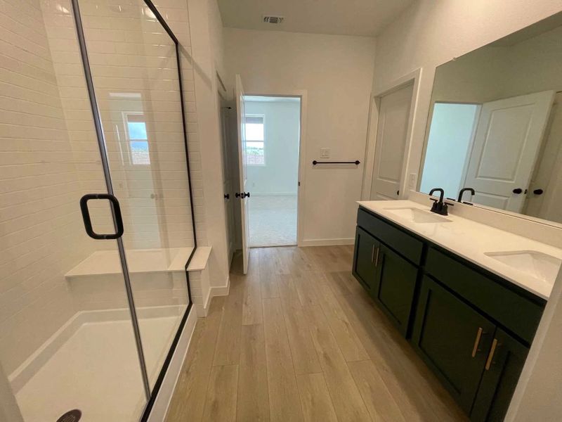 Primary Bathroom Construction Progress featuring the Luxe Collection Primary Bathroom Construction Progress featuring the Luxe Collection