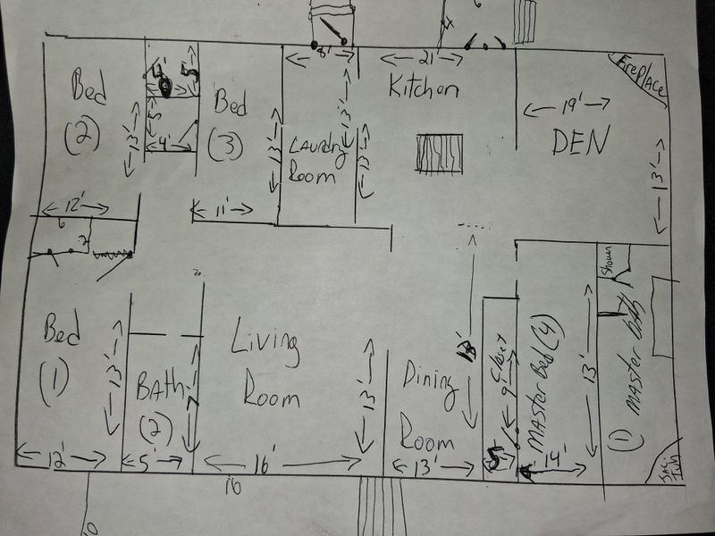 2D floor plan layout of this home in , Ridgeville, SC (Image 3).