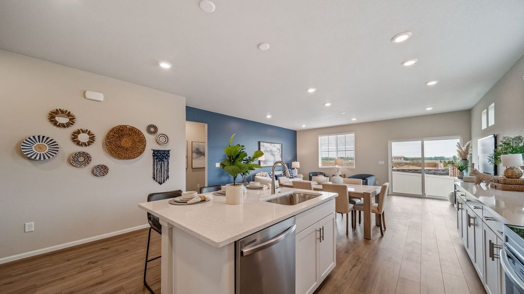 Furnished interior view inside a new home in Thompson River Ranch, Johnstown (Image 11).