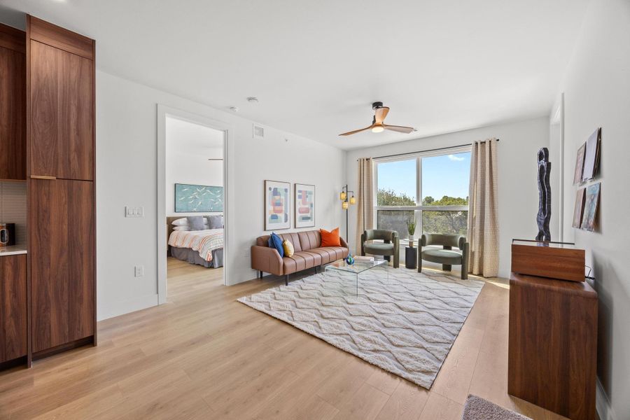 Furnished interior view inside a new home in , Austin (Image 17). Furnished interior view inside a new home in , Austin (Image 17).