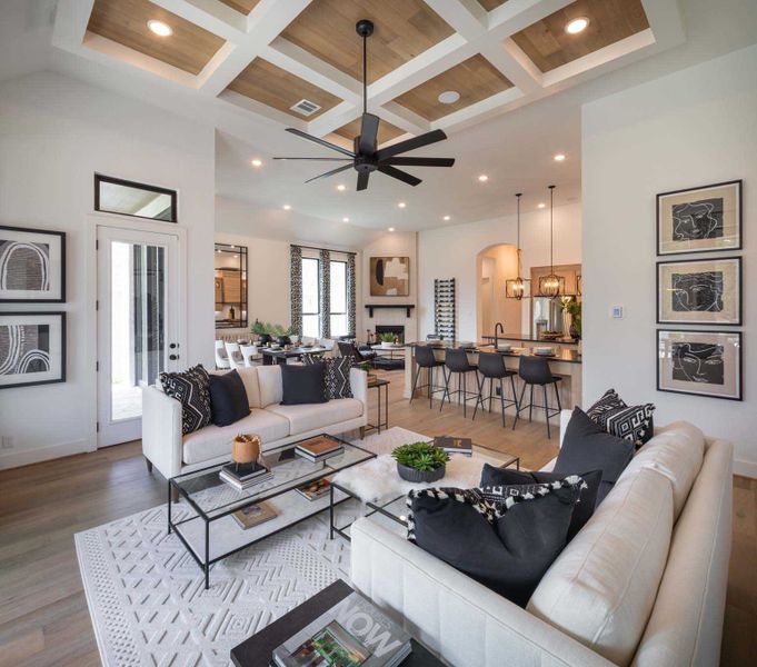 Representative furnished interior of a home built from the 216G by Highland Homes in Quail Hollow, Rockwall (Image 17).