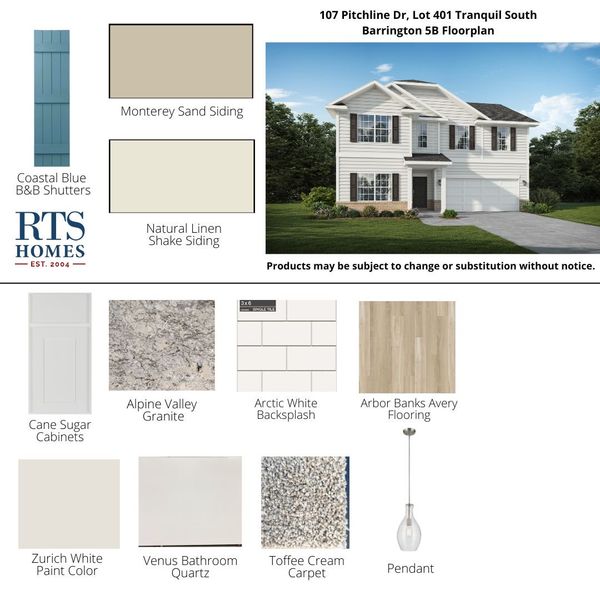 2D floor plan layout of this home in Tranquil South, Hinesville, GA (Image 5).