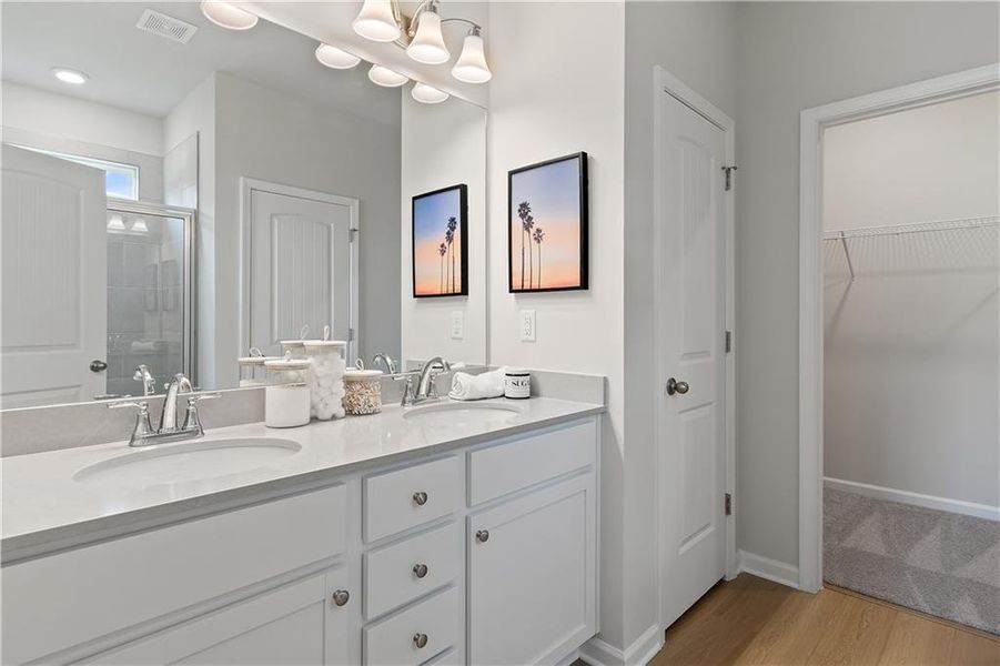 Furnished interior view inside a new home in Enclave at Evergreen, Fairburn (Image 32).
