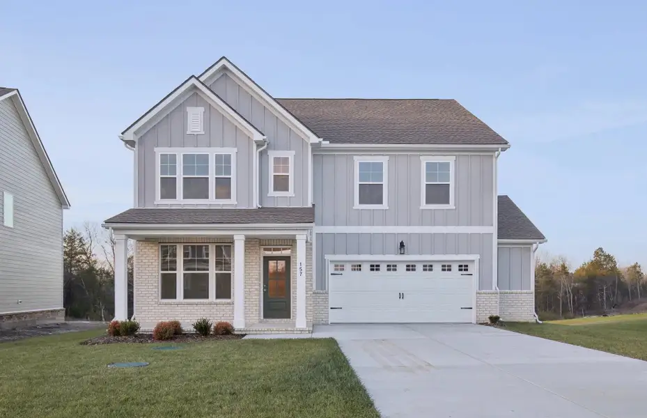 Front exterior of a new home in Willow Landing, Mount Juliet, TN, highlighting curb appeal (Image 1). Front exterior of a new home in Willow Landing, Mount Juliet, TN, highlighting curb appeal (Image 1).
