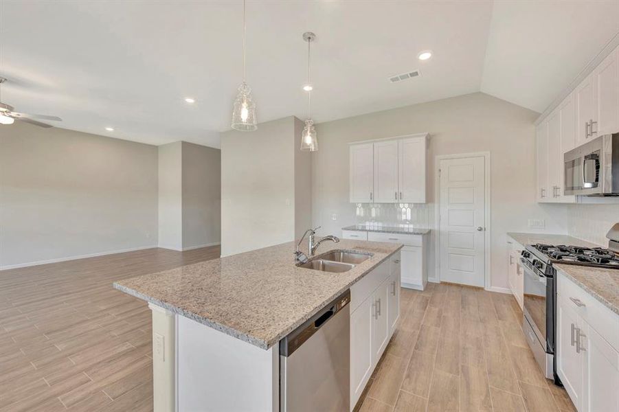 Furnished interior view inside a new home in The Preserve, Justin (Image 15).