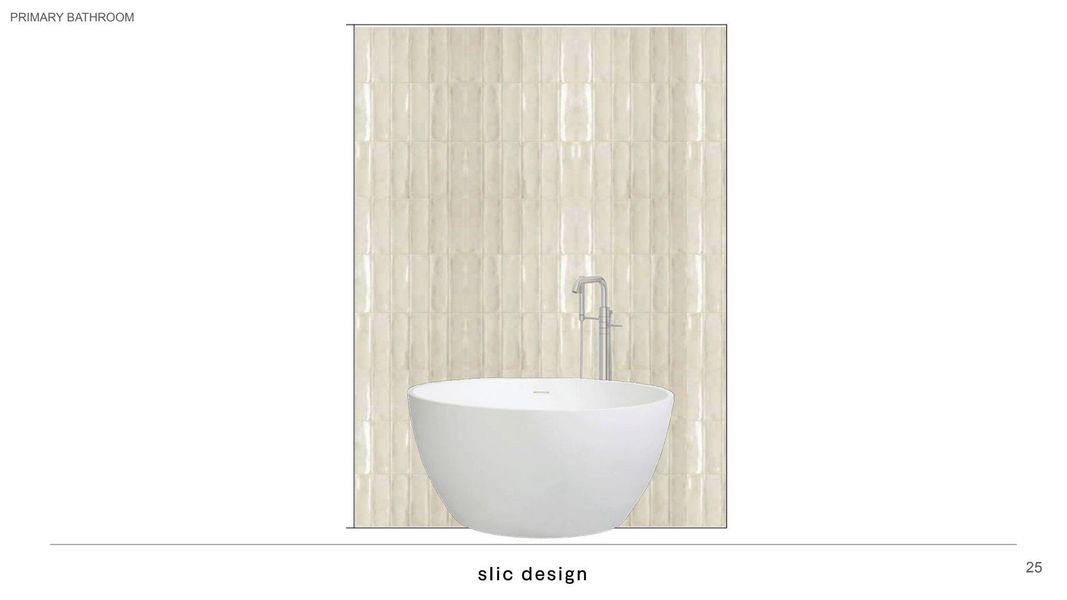 Bathroom with a freestanding tub