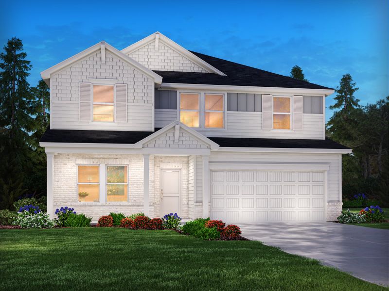 Representative exterior photo of a completed home built from the Chatham by Meritage Homes in Maxwell Commons, Easley, SC (Image 13).