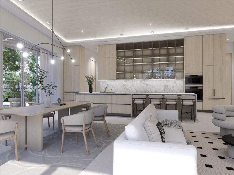 Furnished interior view inside a new home in , Miami Springs (Image 8).