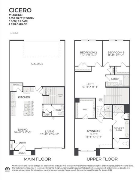 Offering a livable, open concept floor plan with entertaining space galore, our new Cicero plan is the lock & leave home you have been searching for!