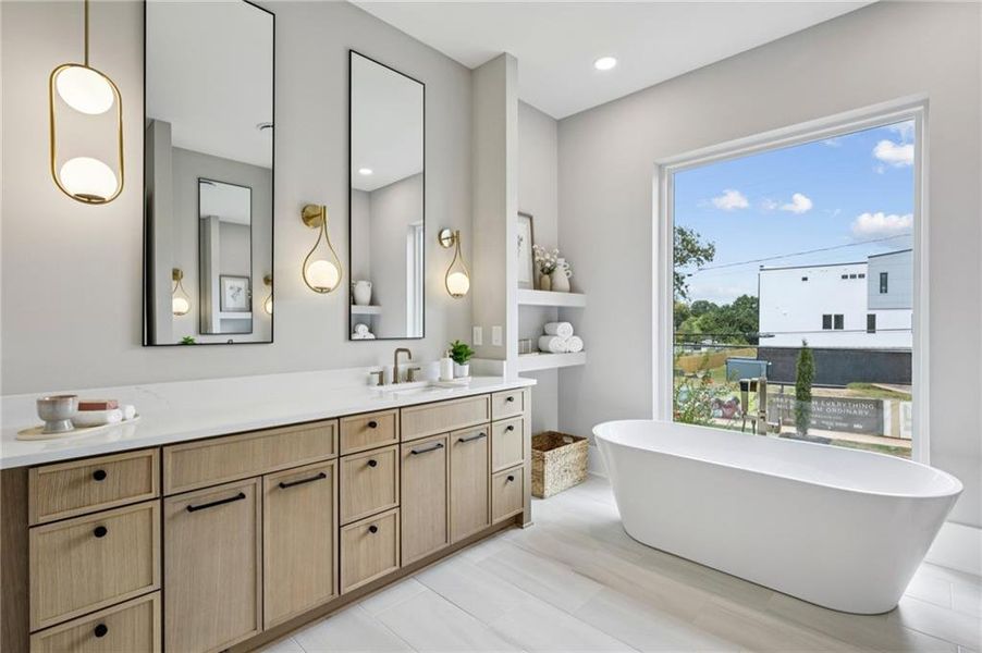 Furnished interior view inside a new home in , Atlanta (Image 16).