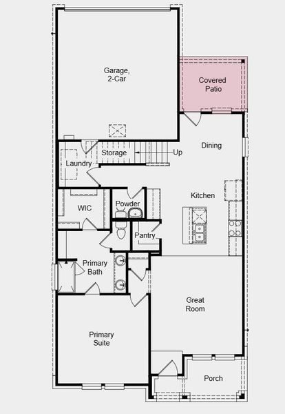 2D floor plan layout of this home in Emory Crossing 40s, Hutto, TX (Image 4).