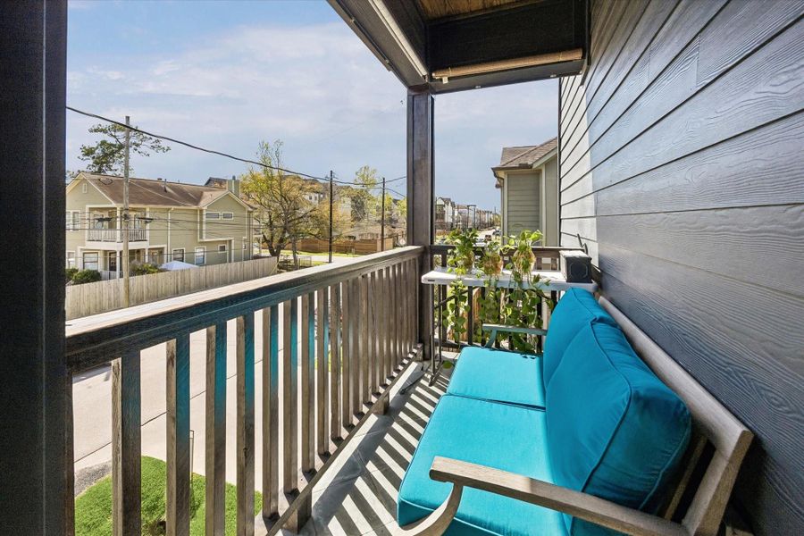 Exterior details and patio area of a home in , Houston (Image 2). Exterior details and patio area of a home in , Houston (Image 2).