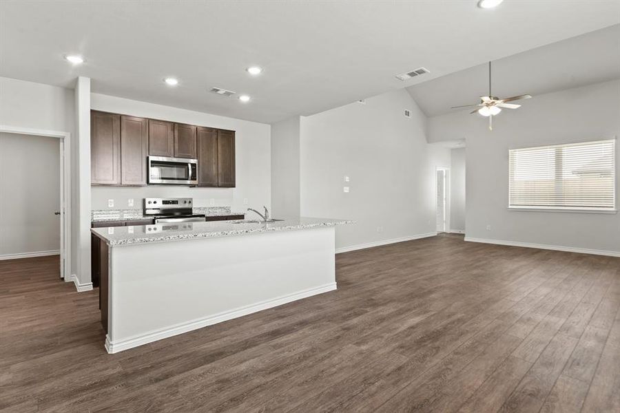 Furnished interior view inside a new home in Retreat at Fossil Creek, Fort Worth (Image 6).