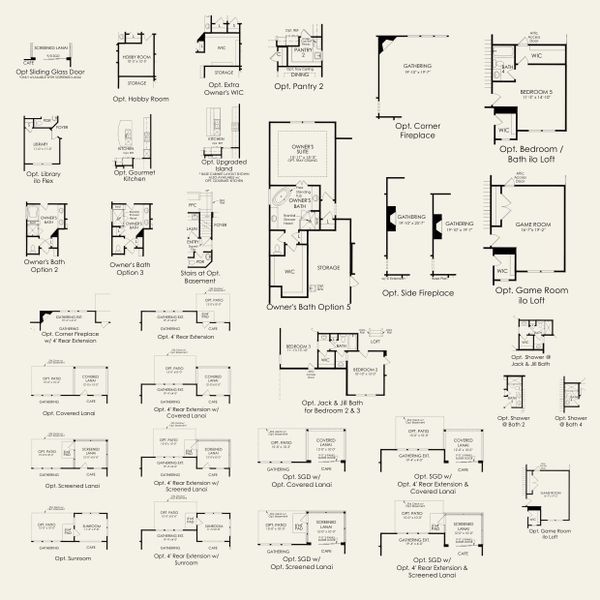 2D floor plan layout for the Vanderbilt by Pulte Homes in Kinsdale, Lancaster, SC (Image 26).