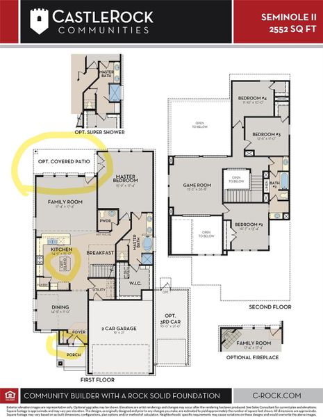 The SEMINOLE II Floor Plan by CastleRock Communities. This one story ranch home is calling your name! Stop making that apartment company money and invest in you!