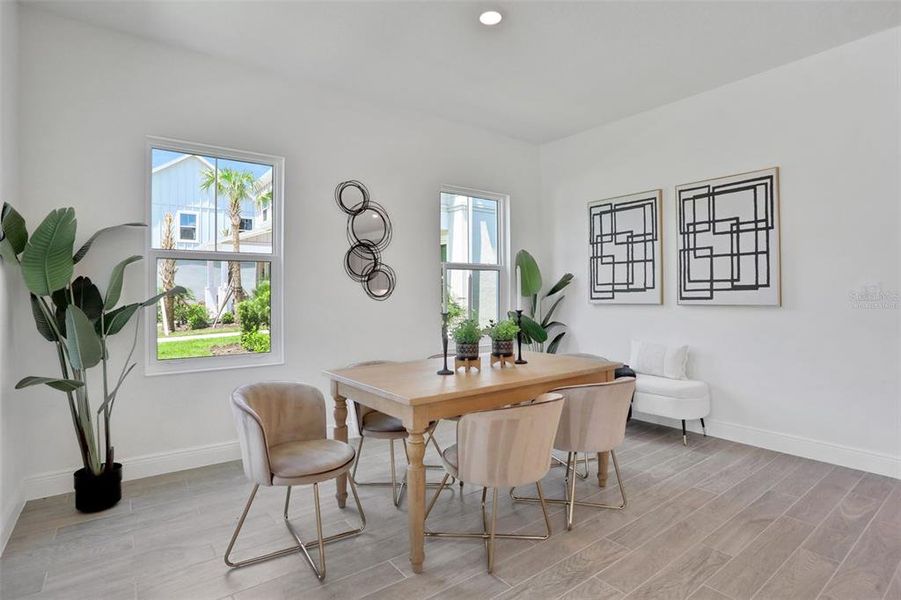 Furnished interior view inside a new home in Bungalow Walk at Lakewood Ranch, Sarasota (Image 7).
