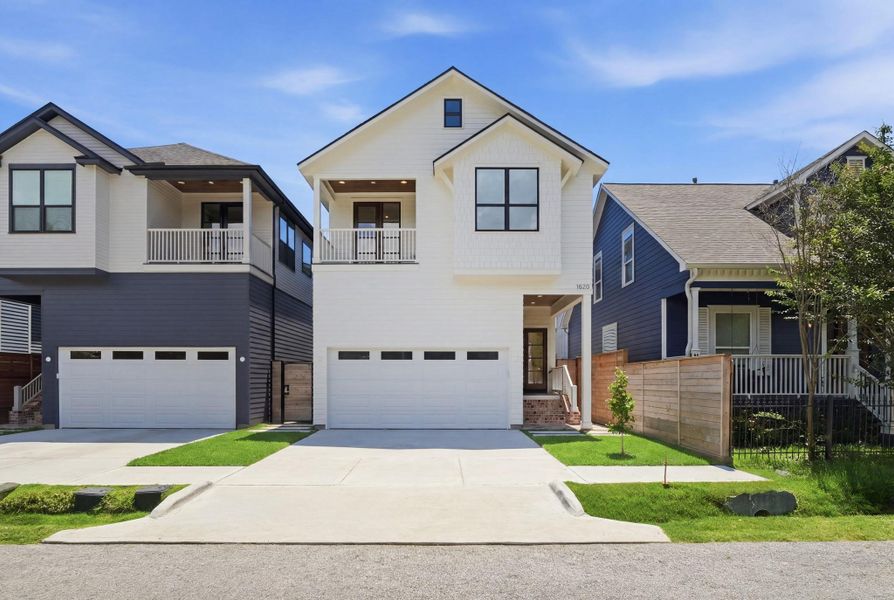 Front exterior of a new home in , Houston, TX, highlighting curb appeal (Image 24). Front exterior of a new home in , Houston, TX, highlighting curb appeal (Image 24).