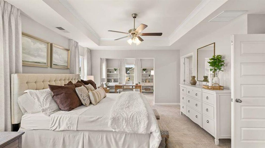 Furnished interior view inside a new home in Heritage Pointe, Senoia (Image 9). Furnished interior view inside a new home in Heritage Pointe, Senoia (Image 9).