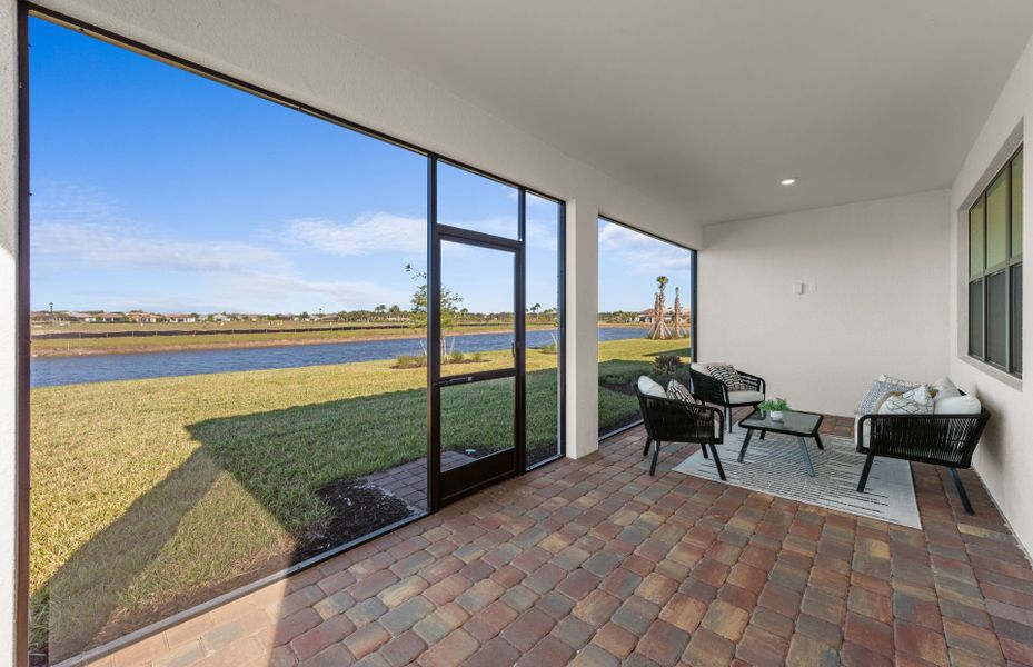 Exterior details and patio area of a home in Del Webb Naples, Immokalee (Image 4).